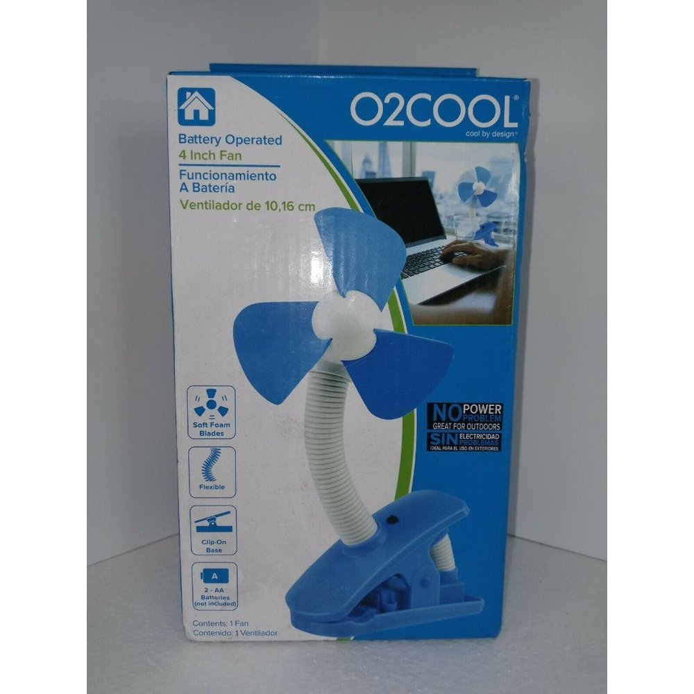 O2 Cool By Design  1 Fan Color Blue New